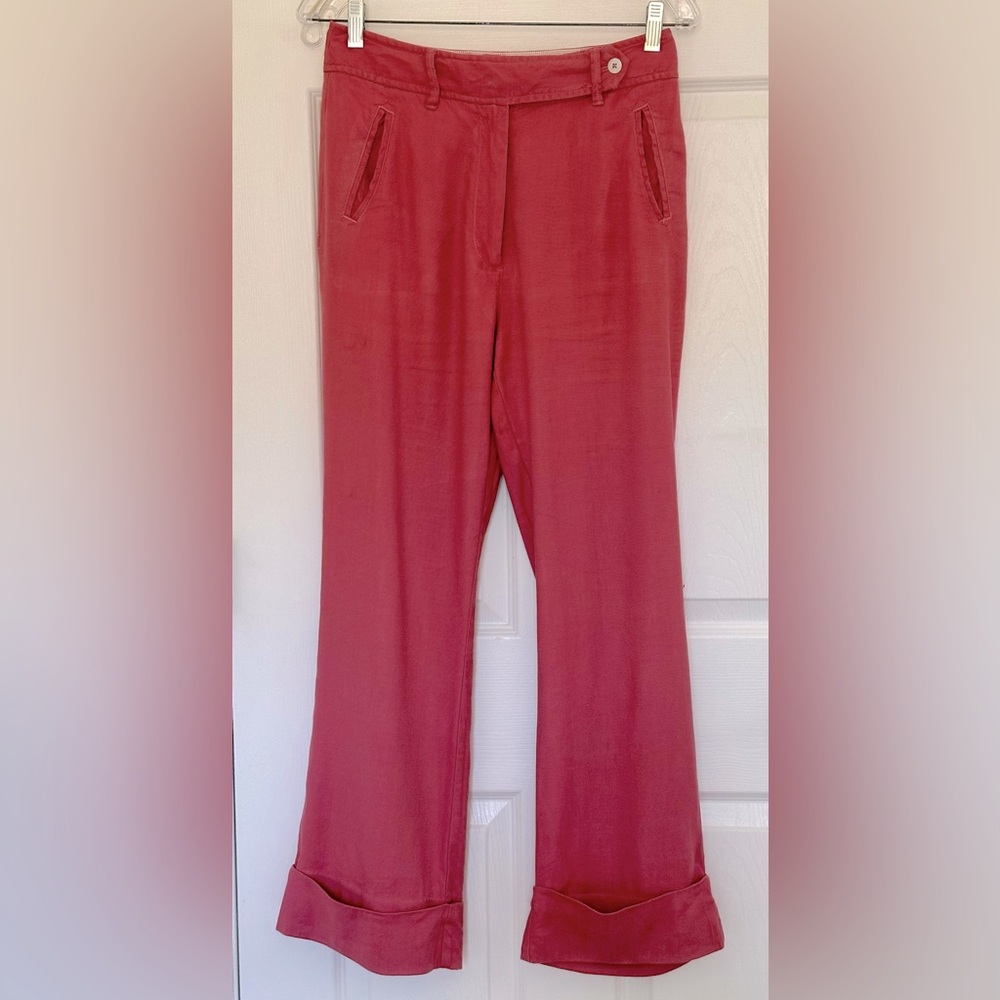 Anthropologie Linen Women's Pink Pants Size 4